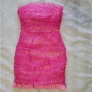 Hot pink mini dress